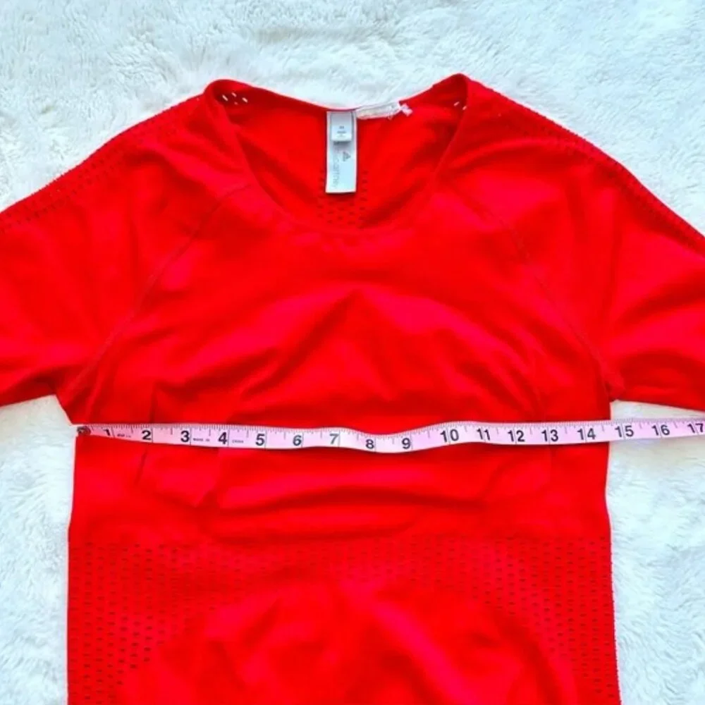 adidas by stella mccartney red workout top | medium - Picture 3 of 4